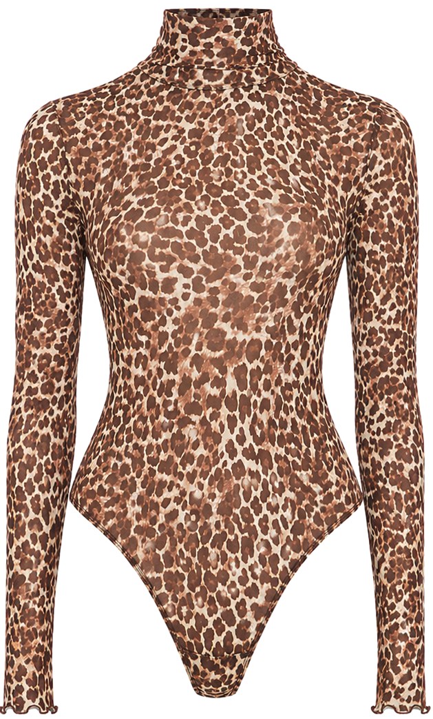 NBD Leopard Mira Sheer Bodysuit