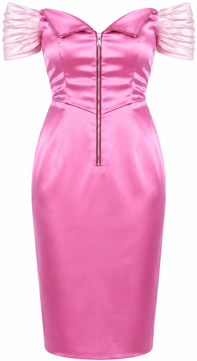 Prada Pink Satin Dress MFW26