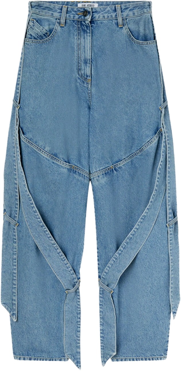 The Attico Sky Blue Accents Jeans