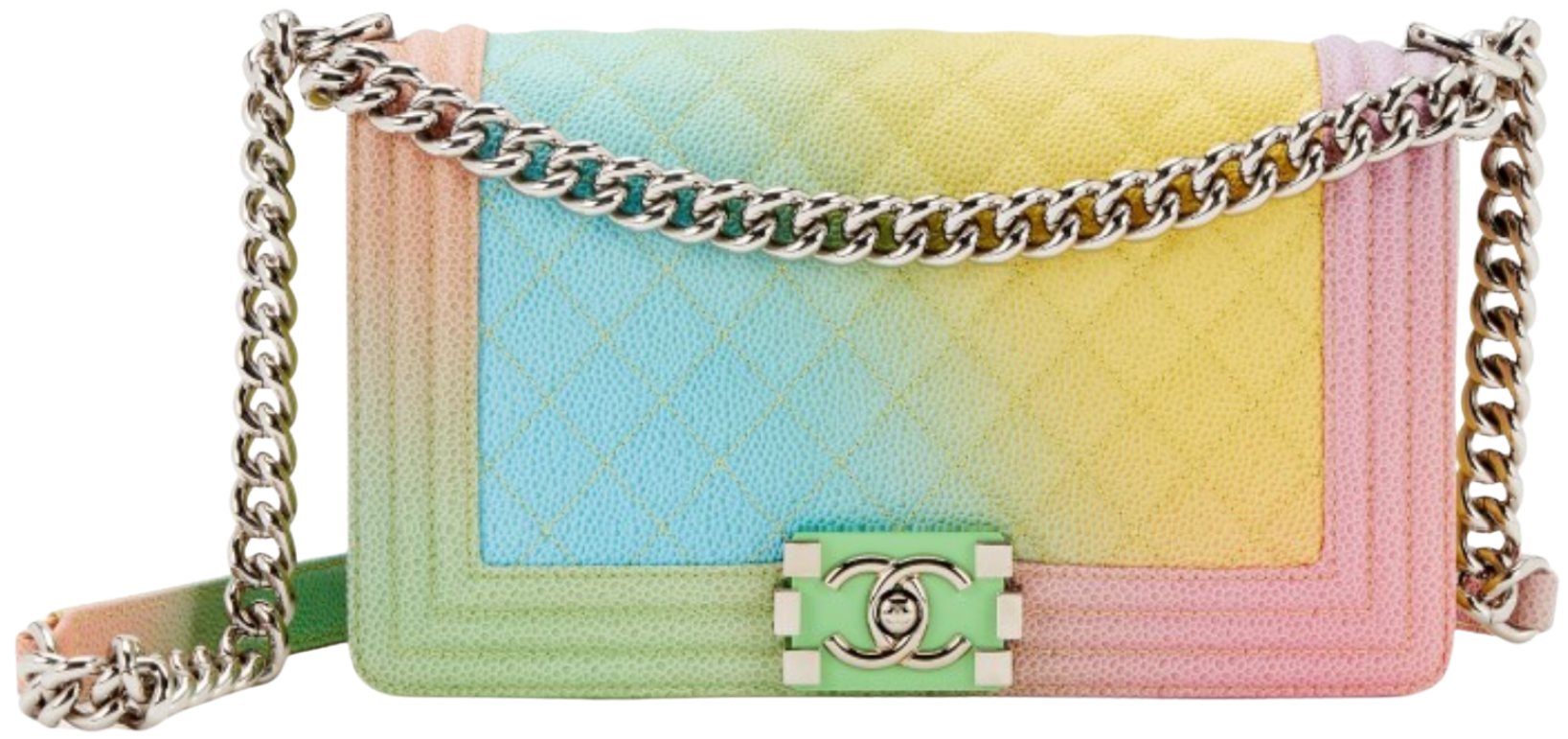 Chanel Rainbow Quilted 2017 Boy Bag