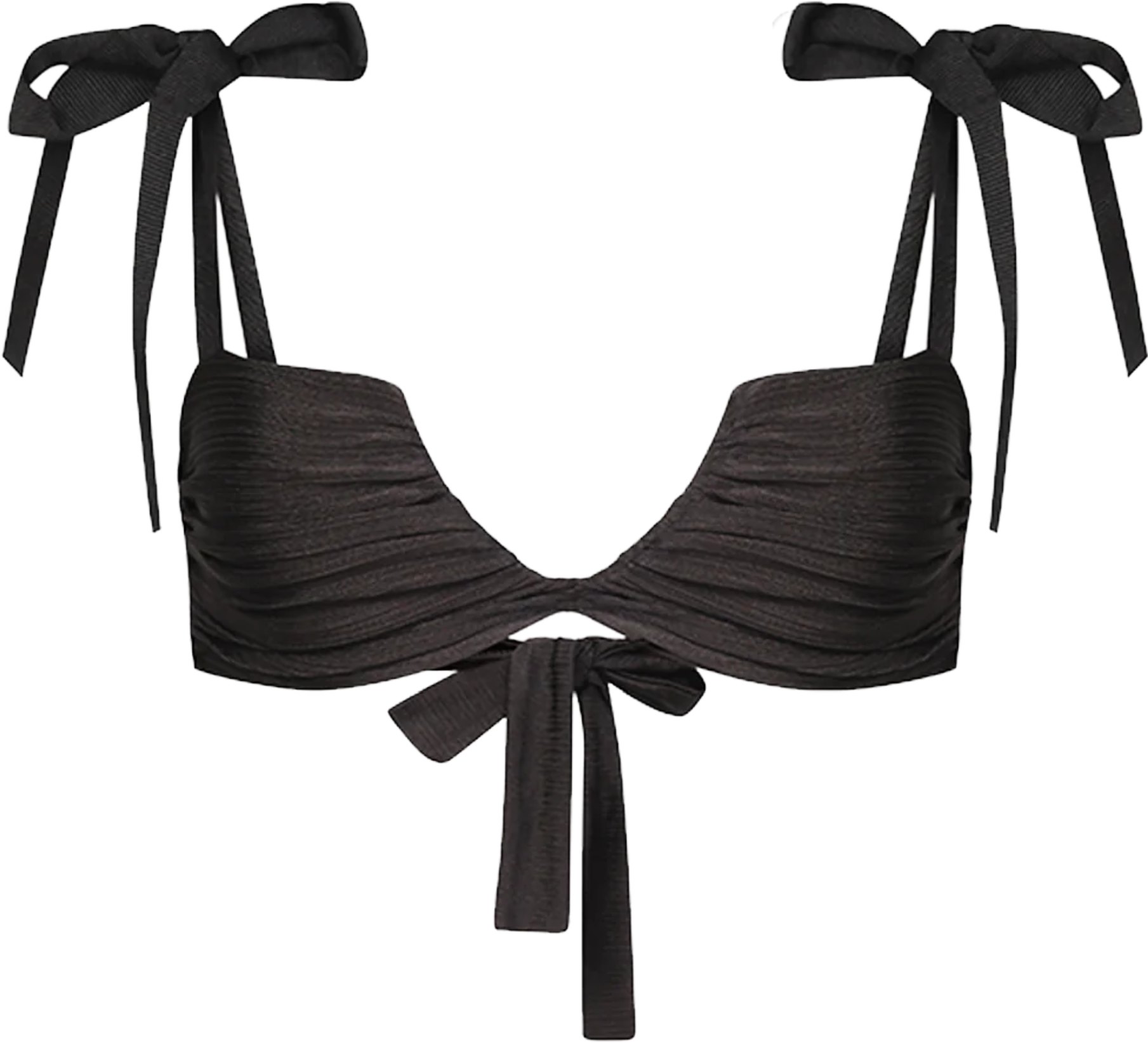 Divino Seas Silky Black Cute Ana De Bretana Bikini Top