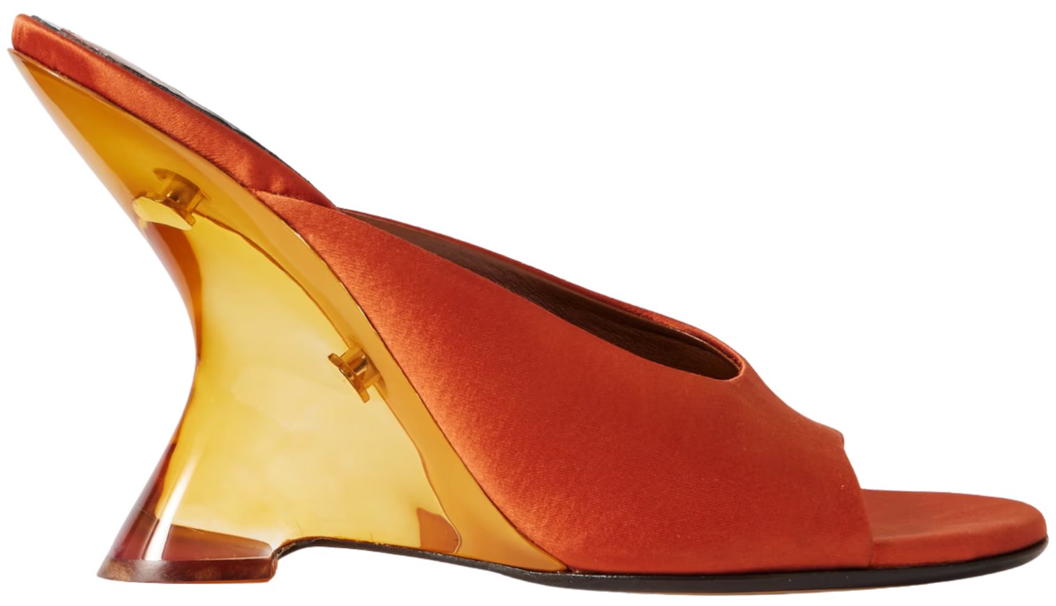 Dries Van Noten Rust Satin Mules