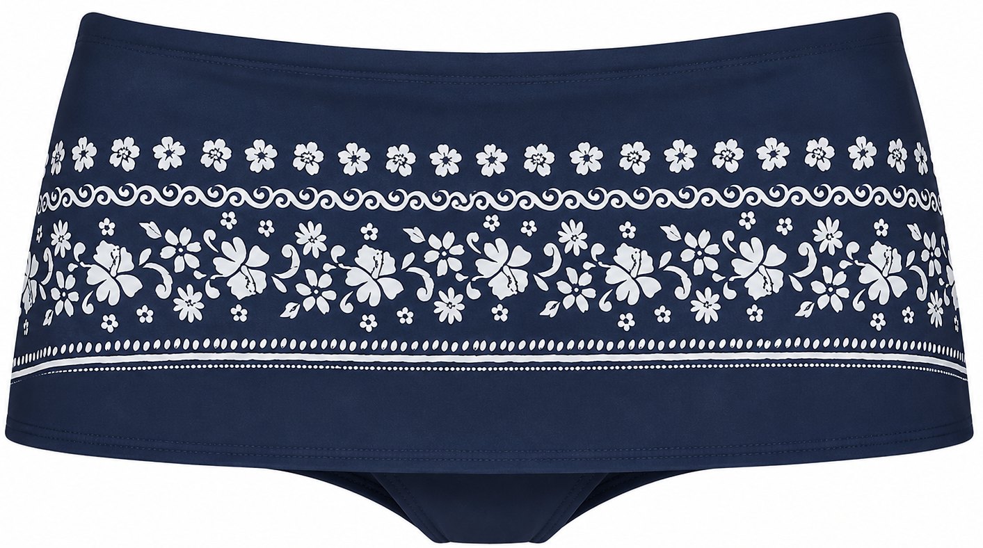 Frankies Bikinis Malibu Blue Print Starlet Bikini Bottom