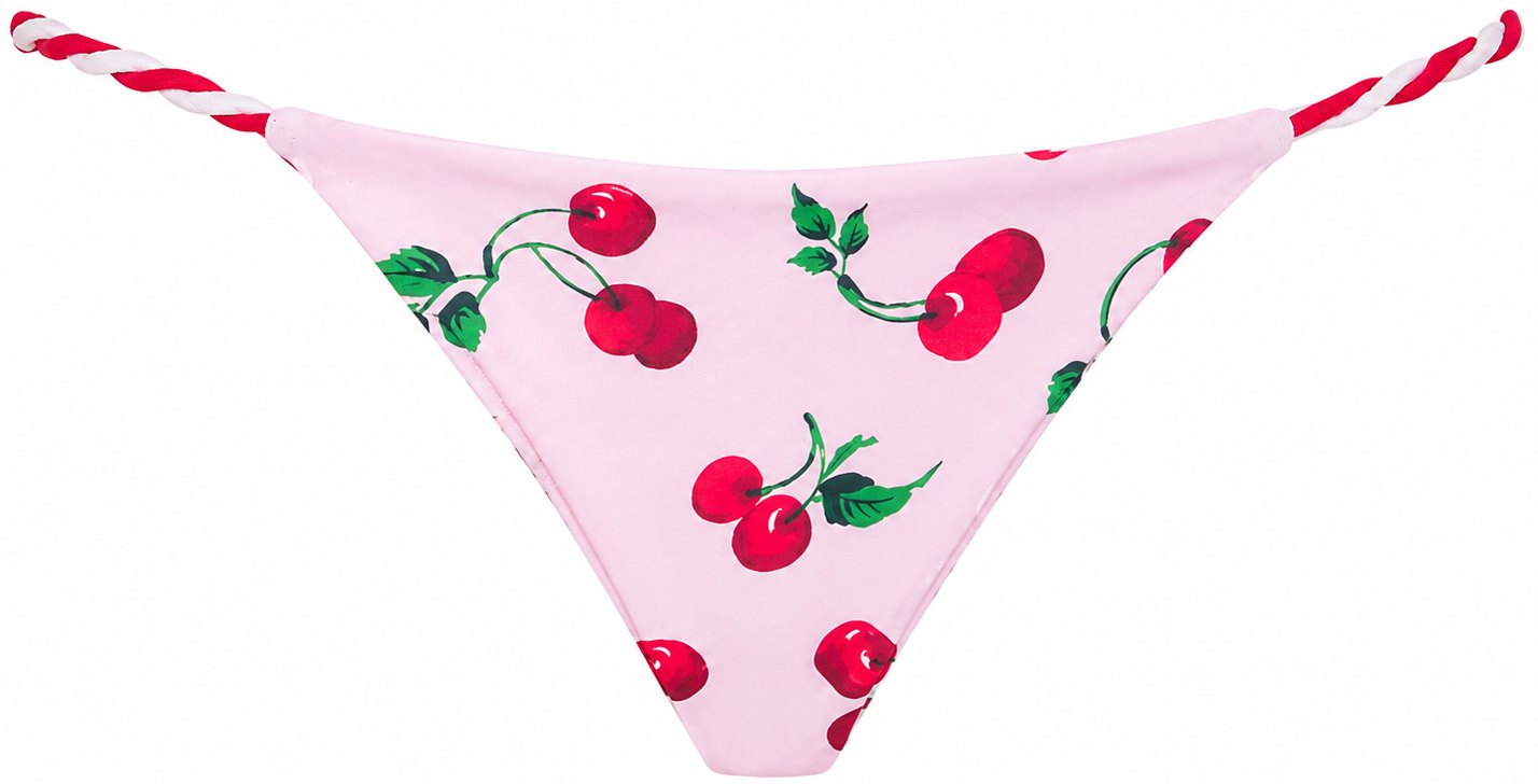 Leslie Amon Red Pink Ruby Bikini Bottom
