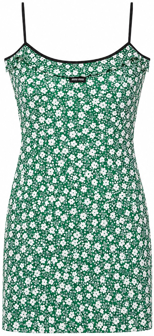 Miu Miu Verde Bianco Dress