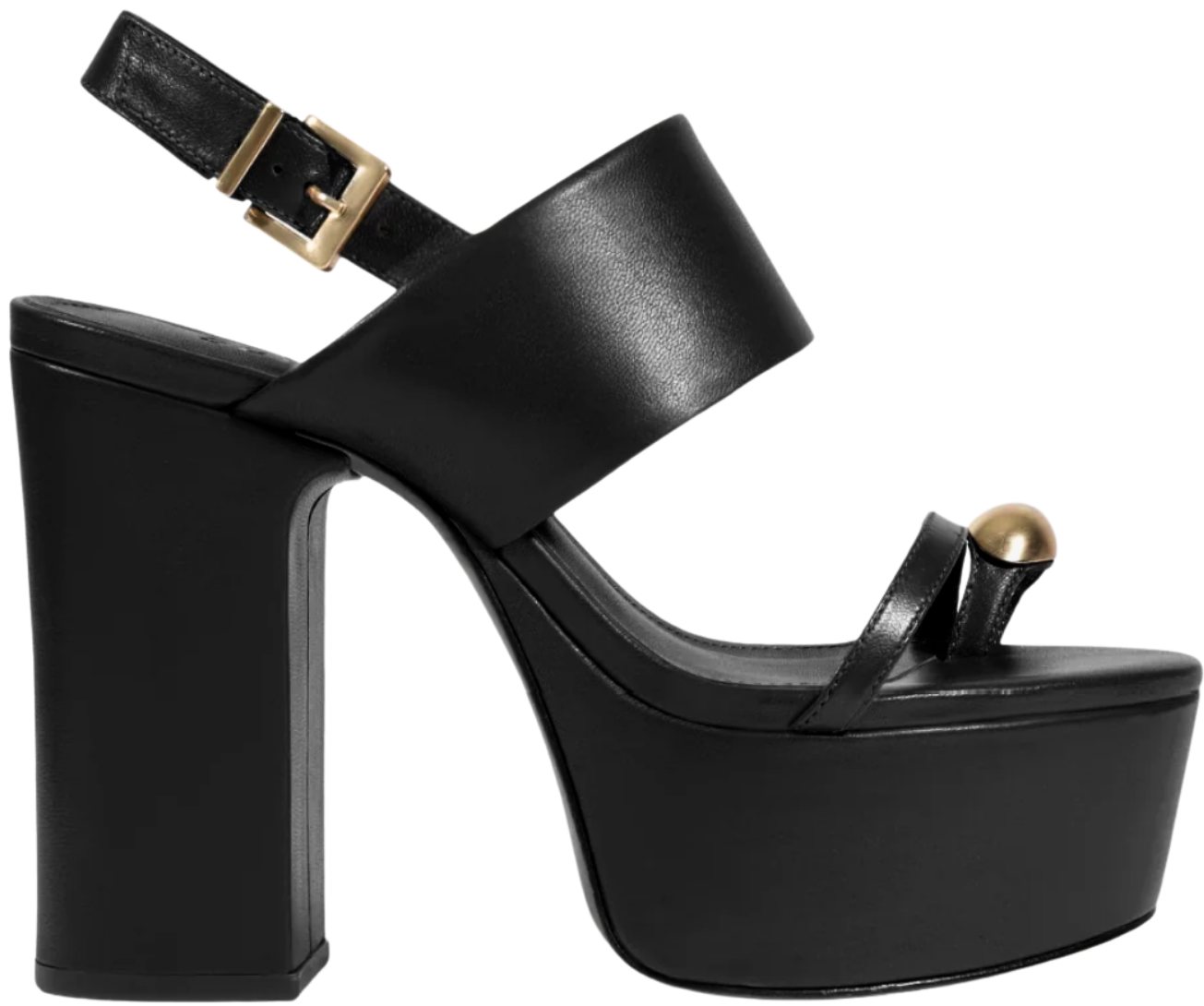 Schutz Black Mandy Sandals
