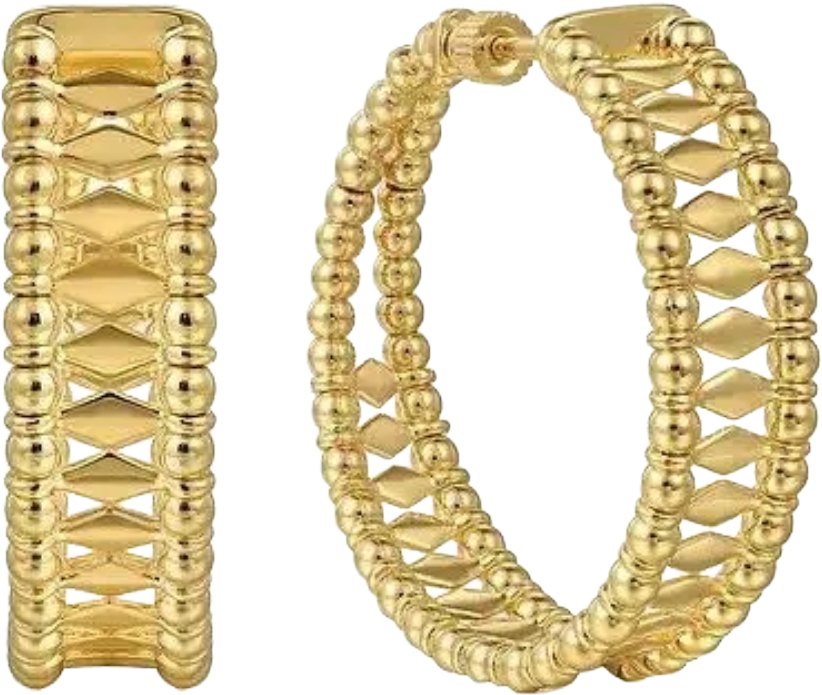 Texas Gold Connection Yellow Gold Bujukan Hoops