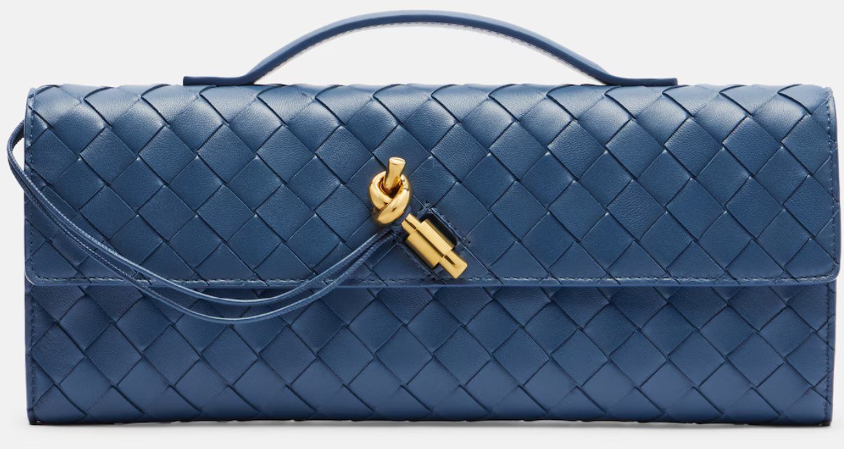Bottega Veneta Blue Clutch