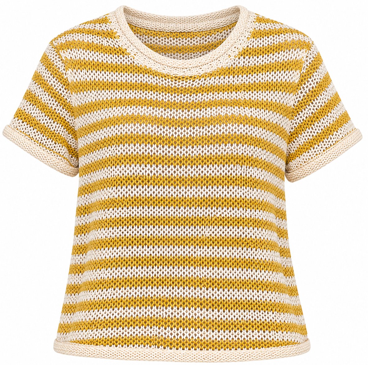 Gap Yellow Stripe Sweater Tee