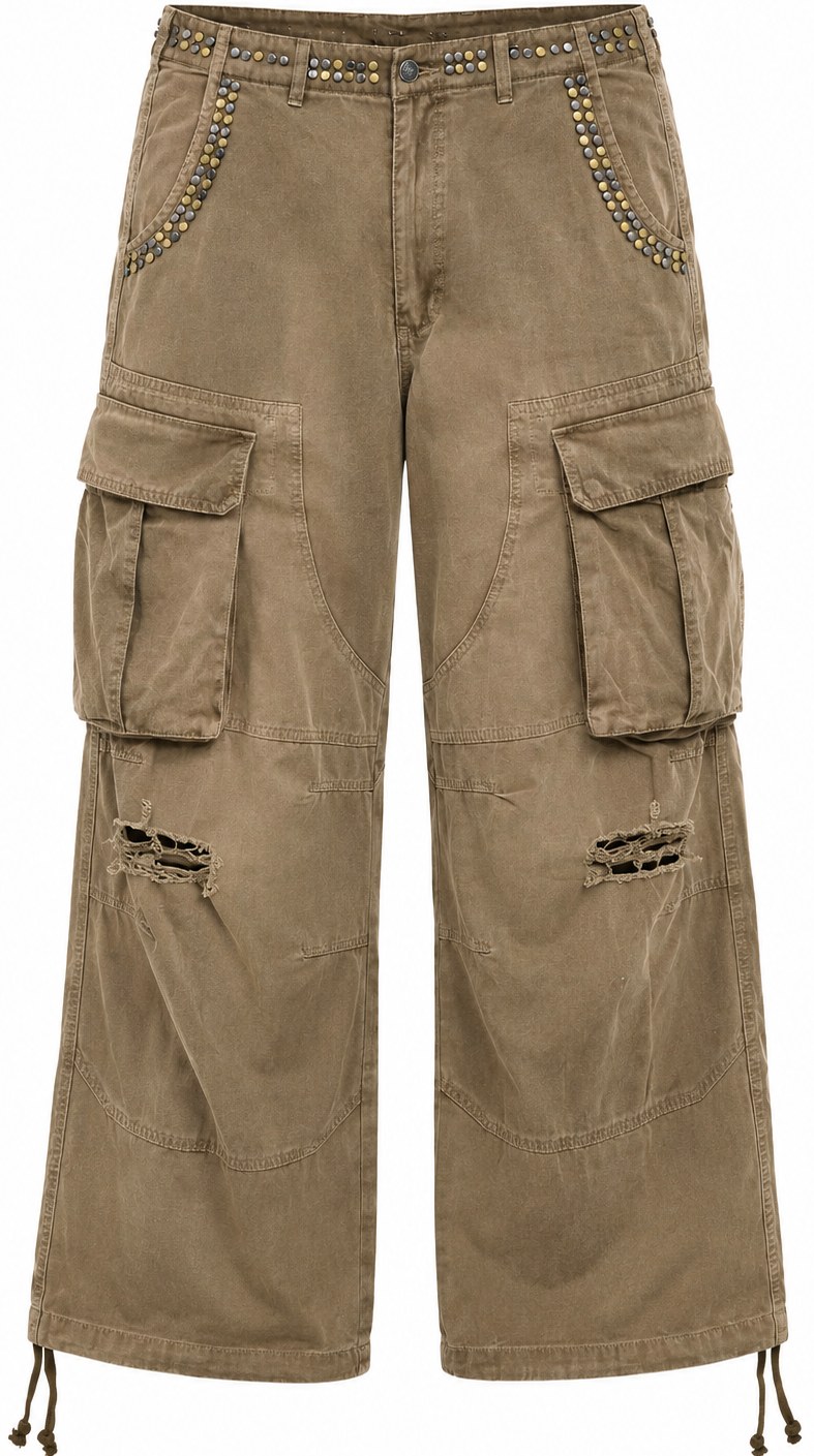 Jaded London Carpenter Cargo Studded Pants