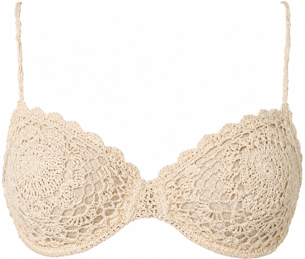 Mirror Palais Cream Buzios Bikini Top