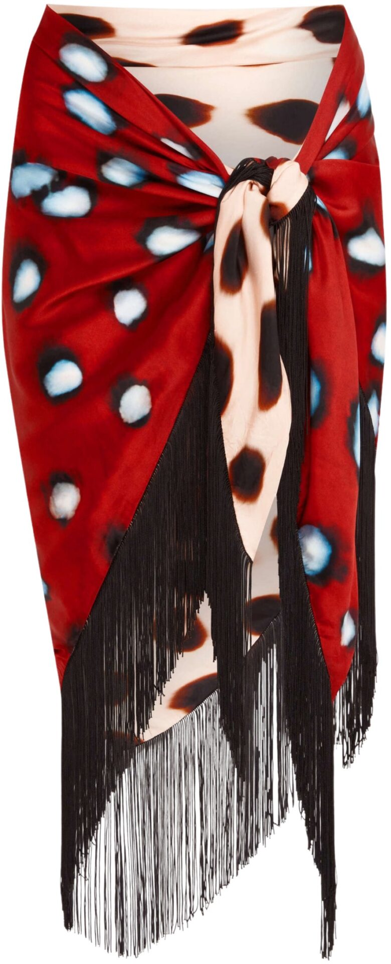 Rat Boa Red Fringe Rheta Scarf