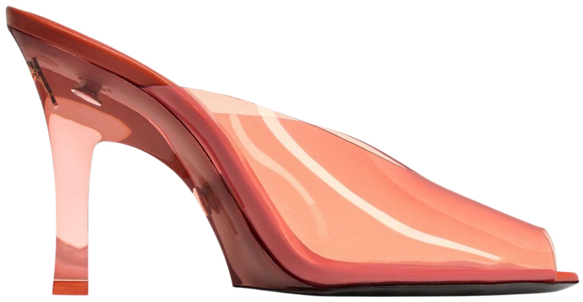 Saint Laurent Orange Clear Sabrina Mules