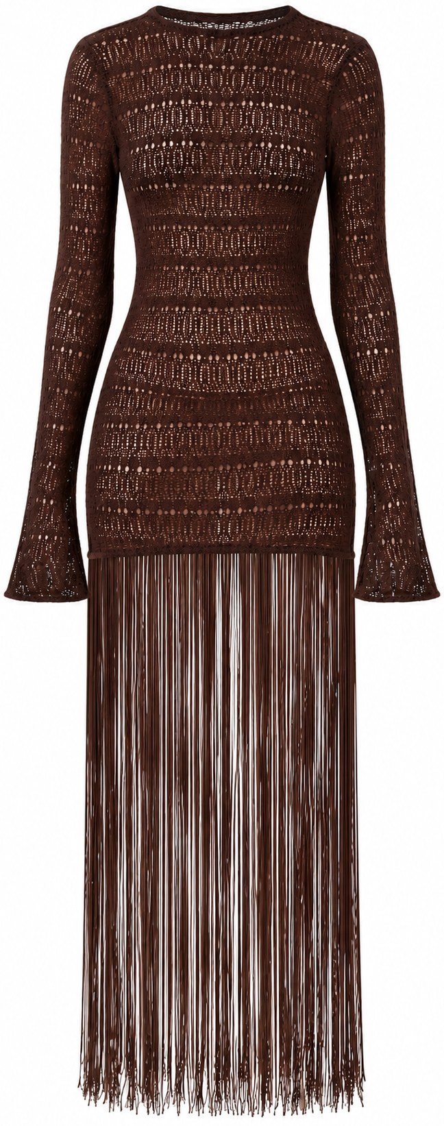 Same Los Angeles Chocolate Brown Knit Cover Up