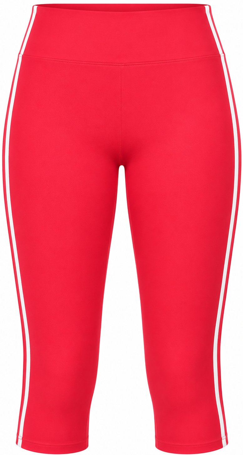 Alo Candy Red White Capri Airlift Super Sleek Leggings