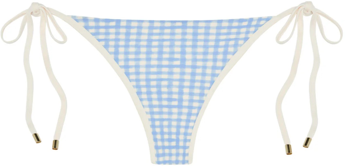 Monday Swimwear Sky Gingham Le Marais Bikini Bottom