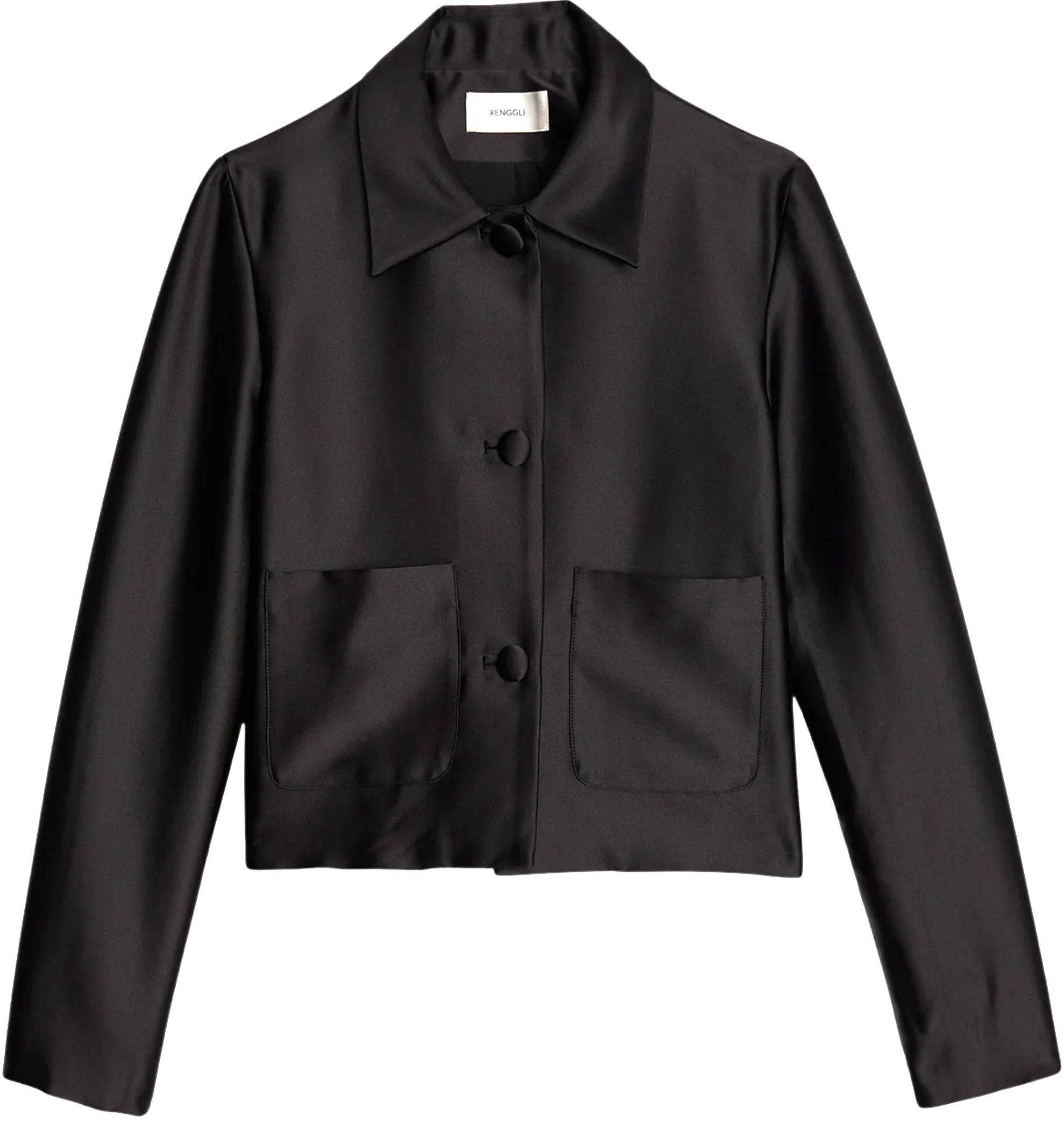Renggli Ink Satin Cropped Jacket
