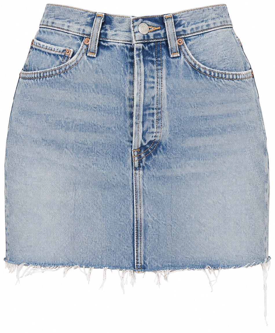 Agolde Force Denim V Waist Skirt