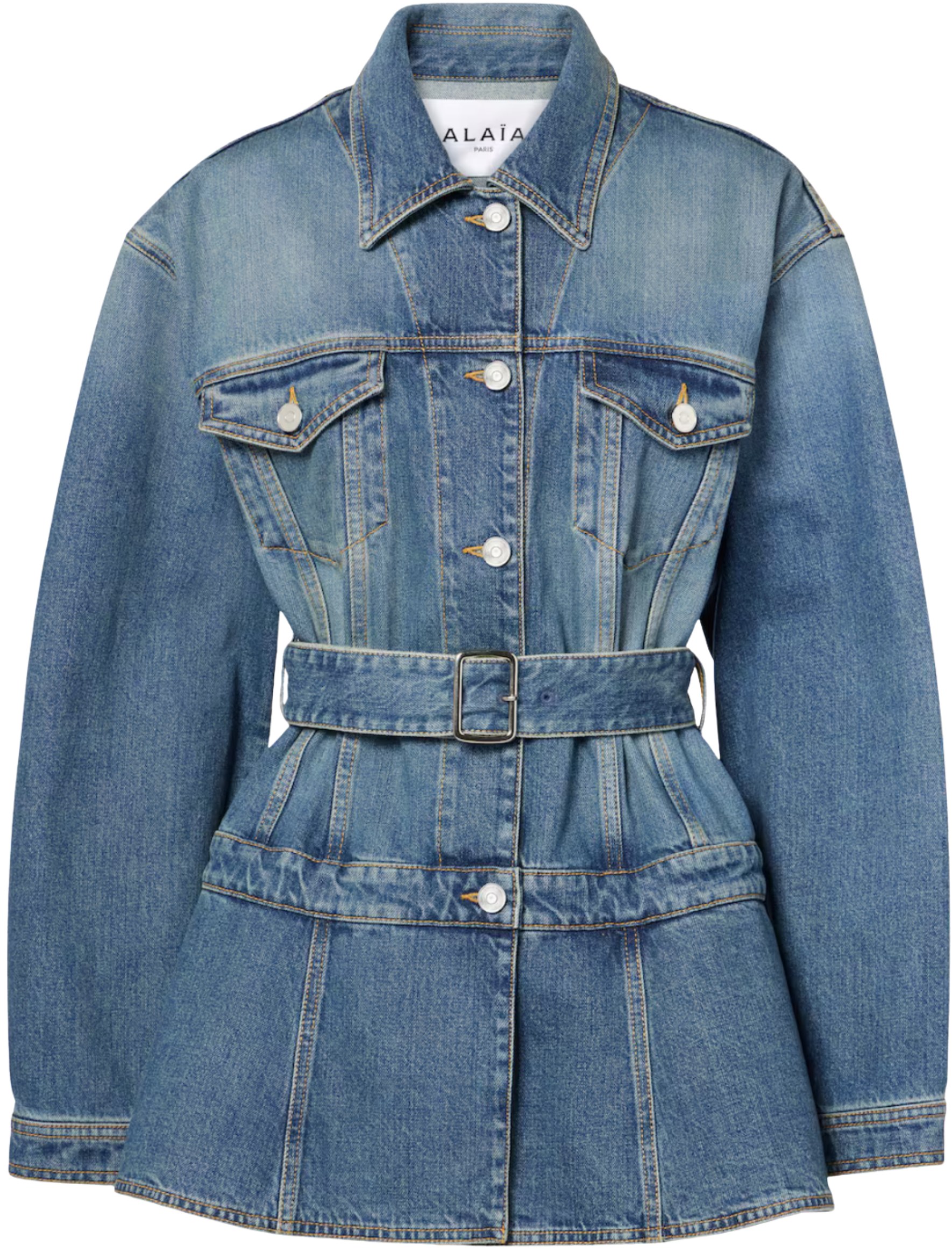 Alaia Denim Peplum Jacket