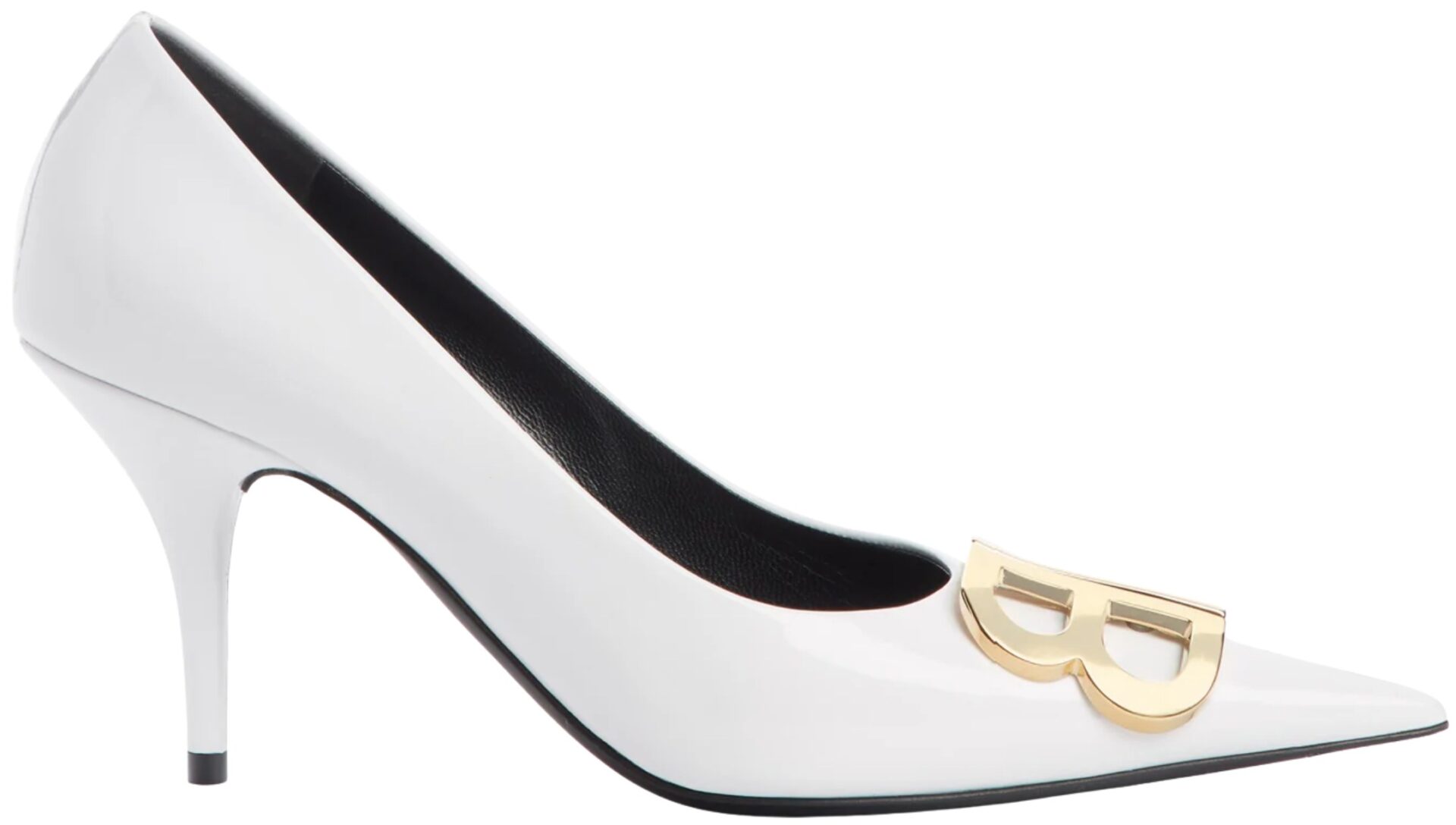 Balenciaga White Gold BB Pumps