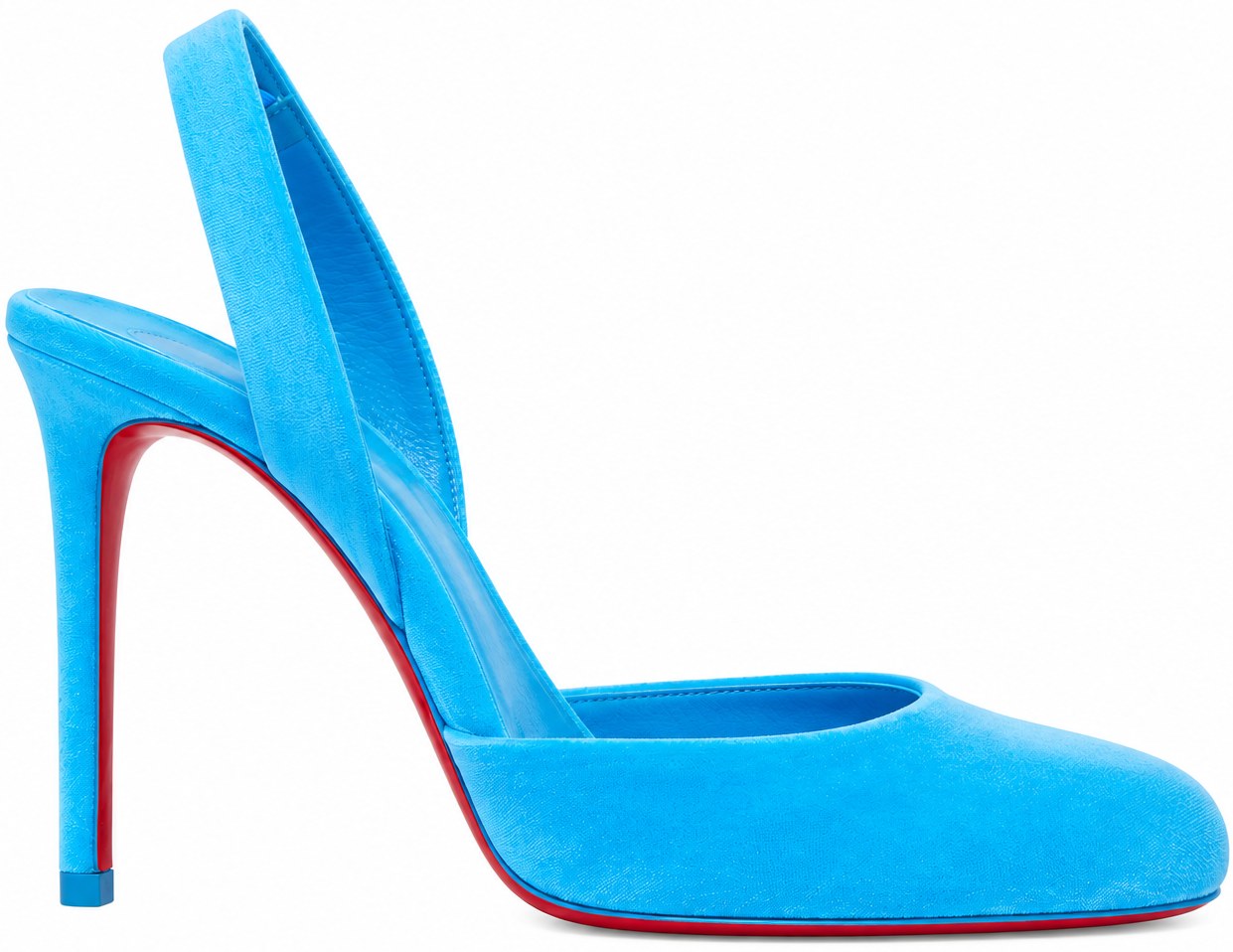 Christian Louboutin Blue Velvet Slingback Betty Pumps