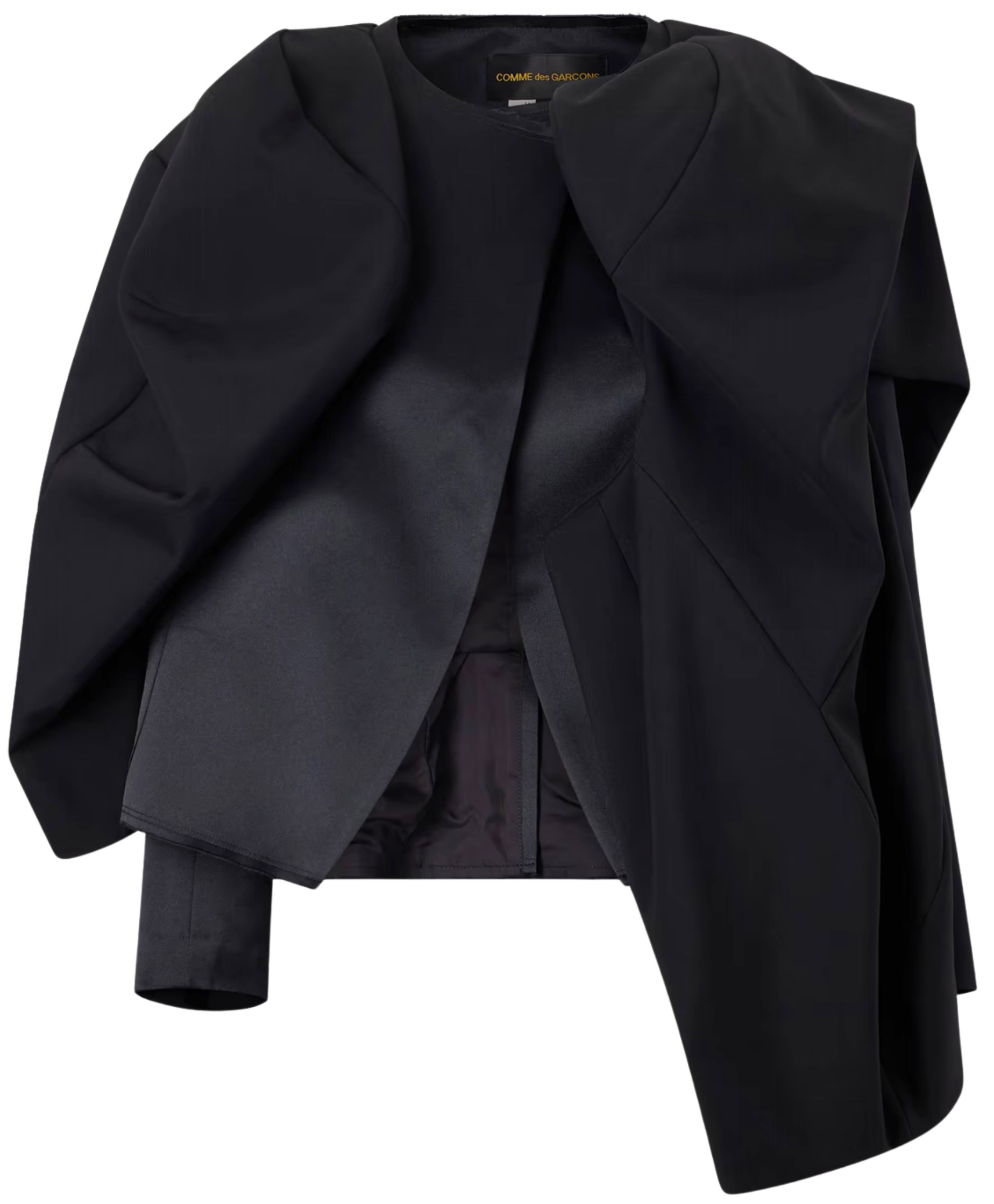 Comme Des Garcons Black Satin Crepe Jacket