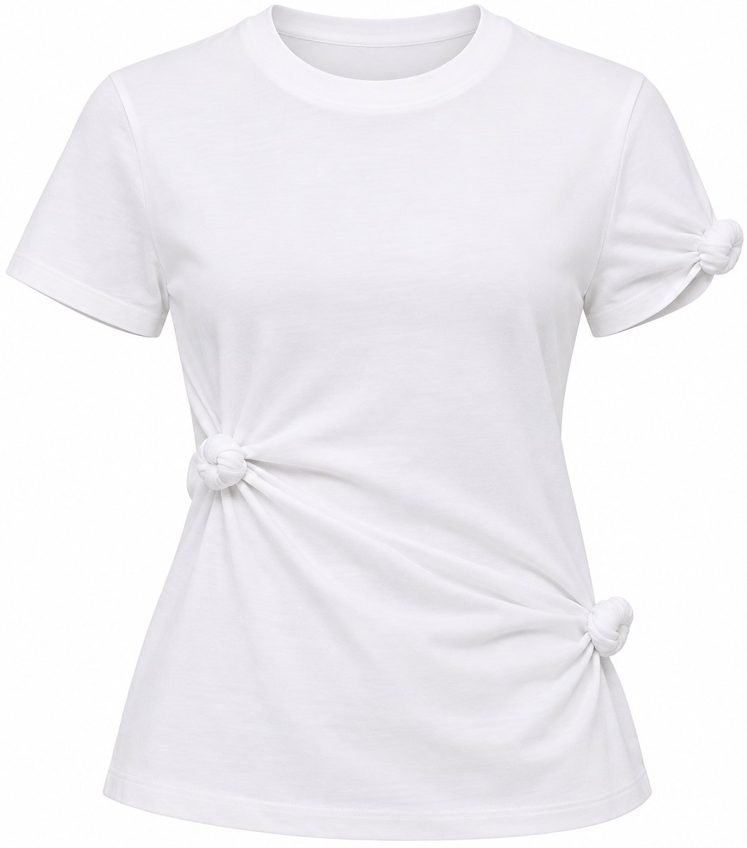 Helmut Lang White Knotted Tee