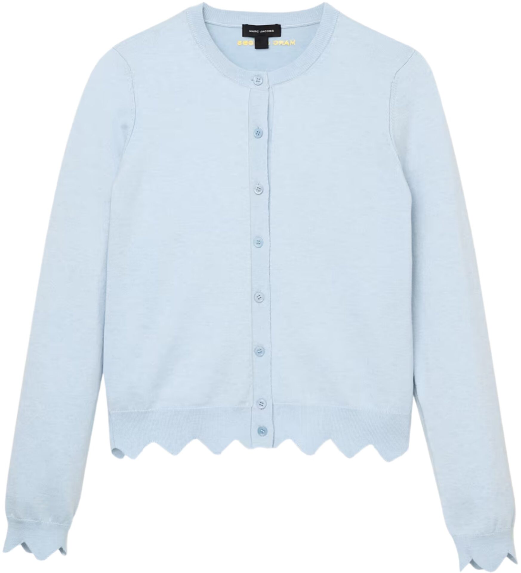 Marc Jacobs Blue Mist Scalloped Trim Cardigan