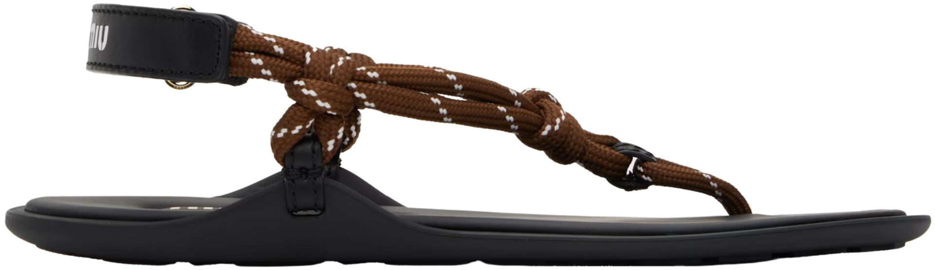Miu Miu Tobacco Cord Sandals