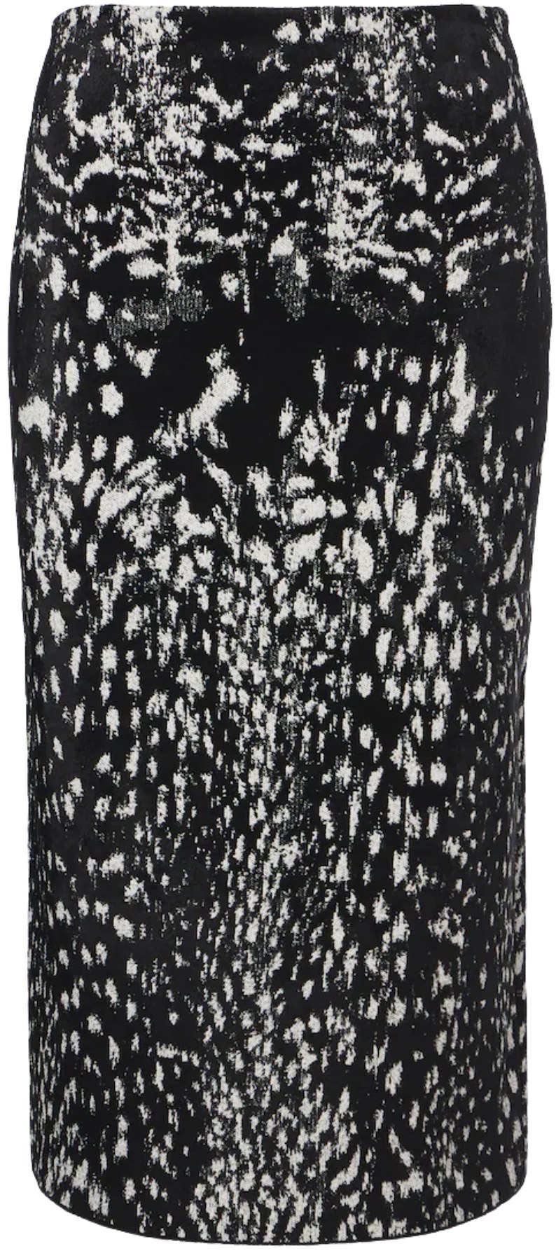Tom Ford Black White Lynx Motif Skirt